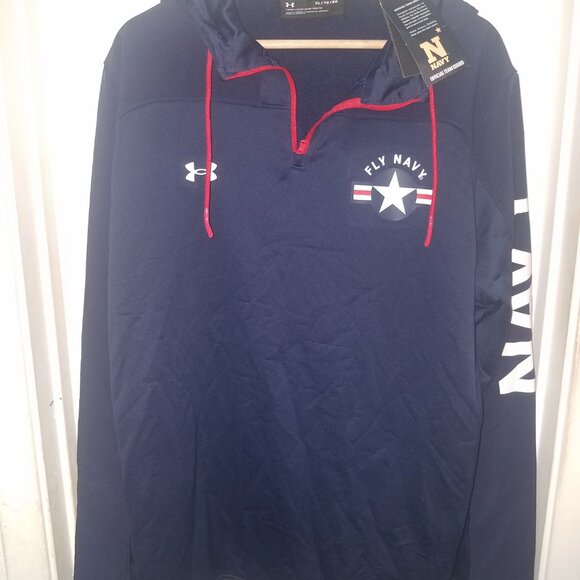 Under Armour Fly Navy pull over zip hoodie - Picture 7 of 7